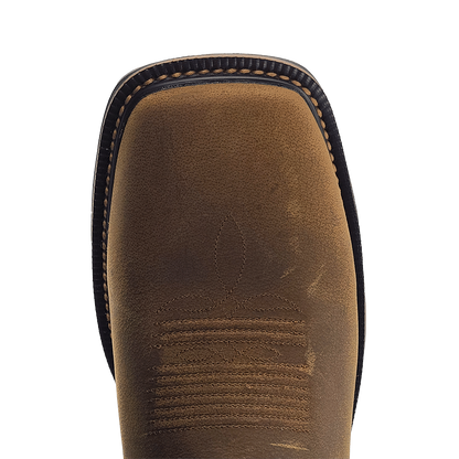 R. Watson Coffee Distressed Work Boots