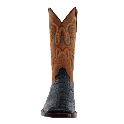 R. Watson Black Caiman Tail Boots