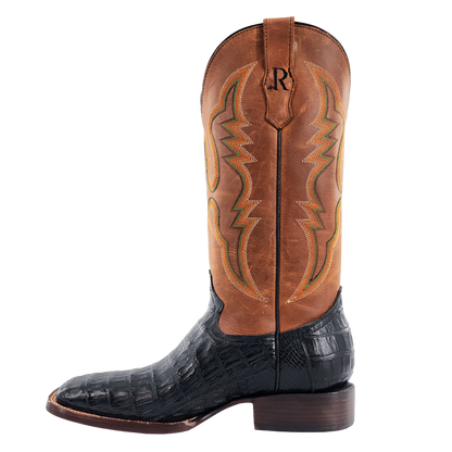 R. Watson Black Caiman Tail Boots