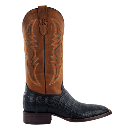R. Watson Black Caiman Tail Boots