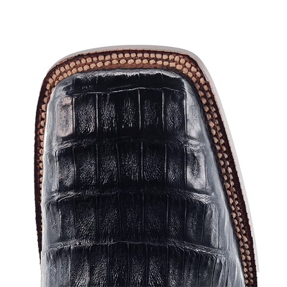 R. Watson Black Caiman Tail Boots