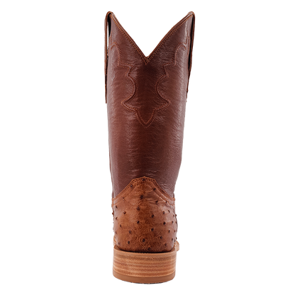 R. Watson Cognac Bruciato Full Quill Roper Boots