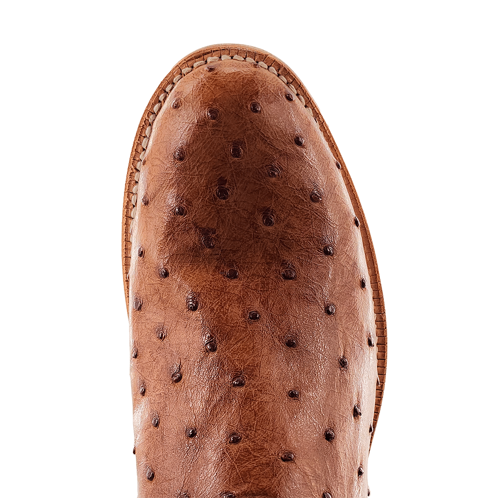 R. Watson Cognac Bruciato Full Quill Roper Boots