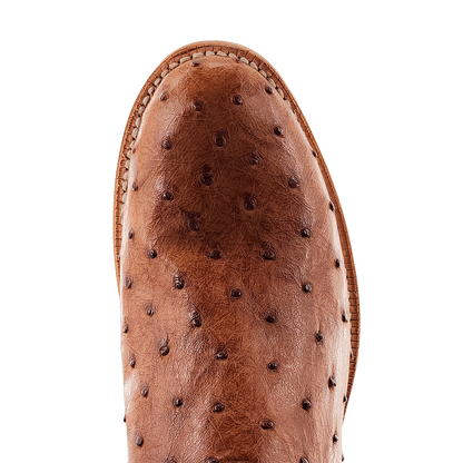 R. Watson Cognac Bruciato Full Quill Roper Boots