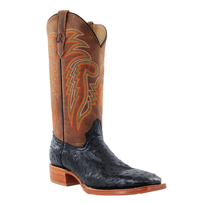 R Watson FQ Ostrich Black Boots
