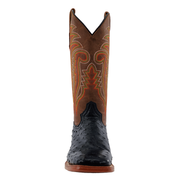 R Watson FQ Ostrich Black Boots