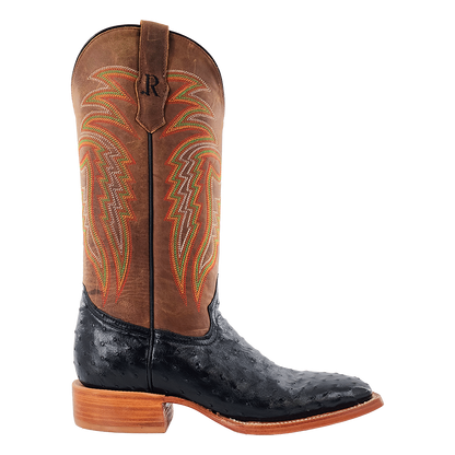 R Watson FQ Ostrich Black Boots