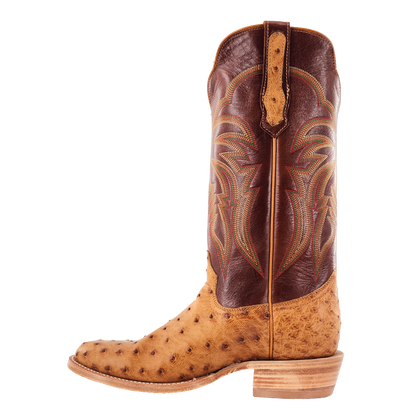 R. Watson Antique Saddle Full Quill Ostrich Roper Boots