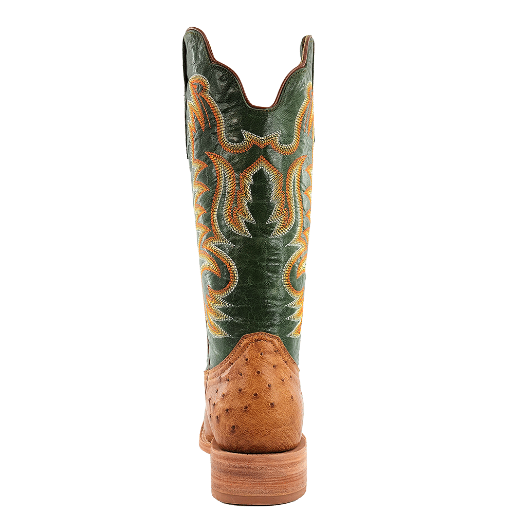R. Watson Antique Saddle Smooth Ostrich Forrest Green Boots