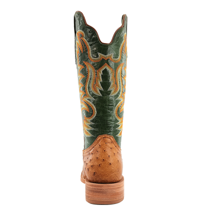 R. Watson Antique Saddle Smooth Ostrich Forrest Green Boots