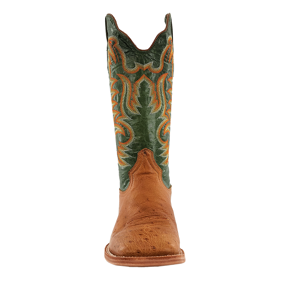 R. Watson Antique Saddle Smooth Ostrich Forrest Green Boots