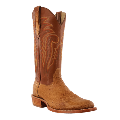 R. Watson Antique Saddle Smooth Ostrich Sunset Tan Boots
