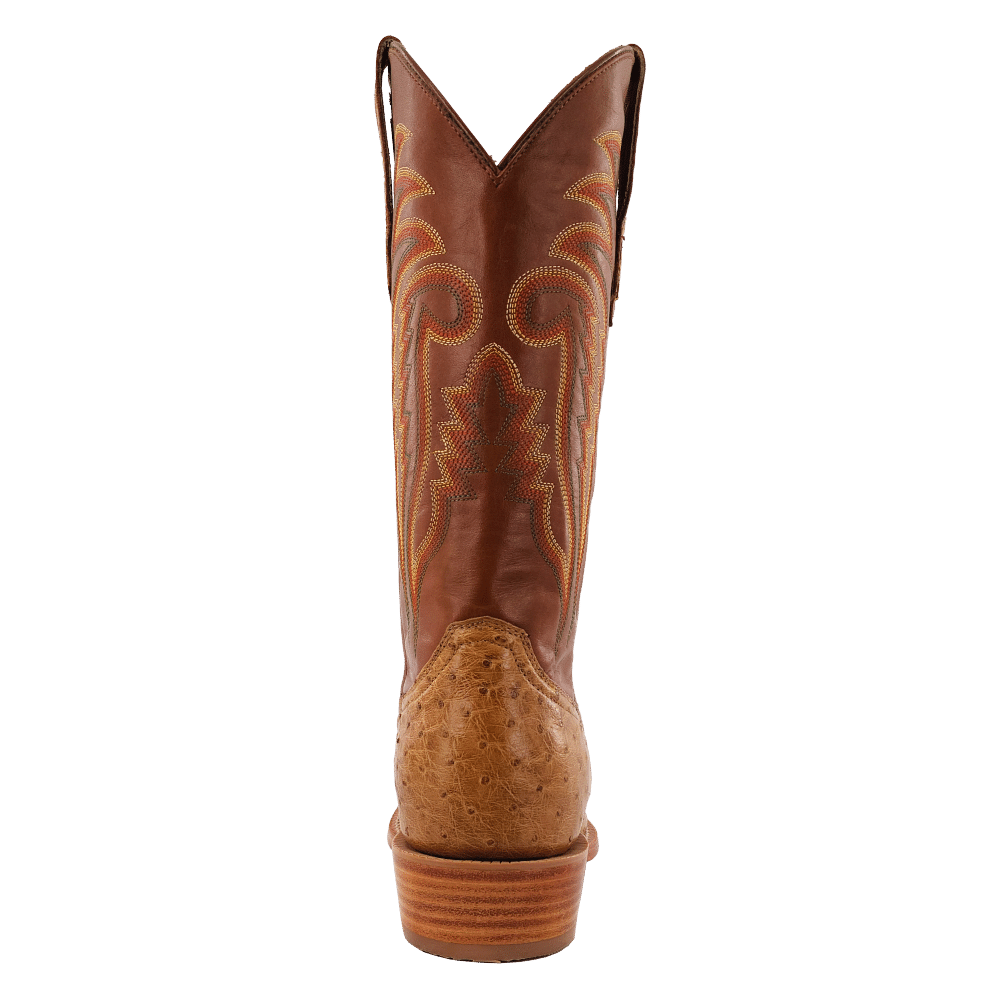 R. Watson Antique Saddle Smooth Ostrich Sunset Tan Boots