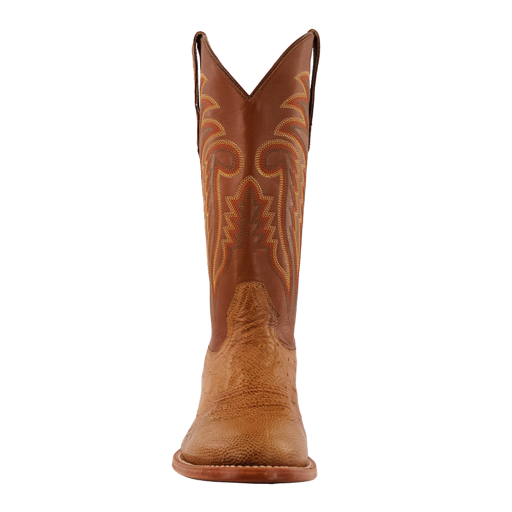 R. Watson Antique Saddle Smooth Ostrich Sunset Tan Boots