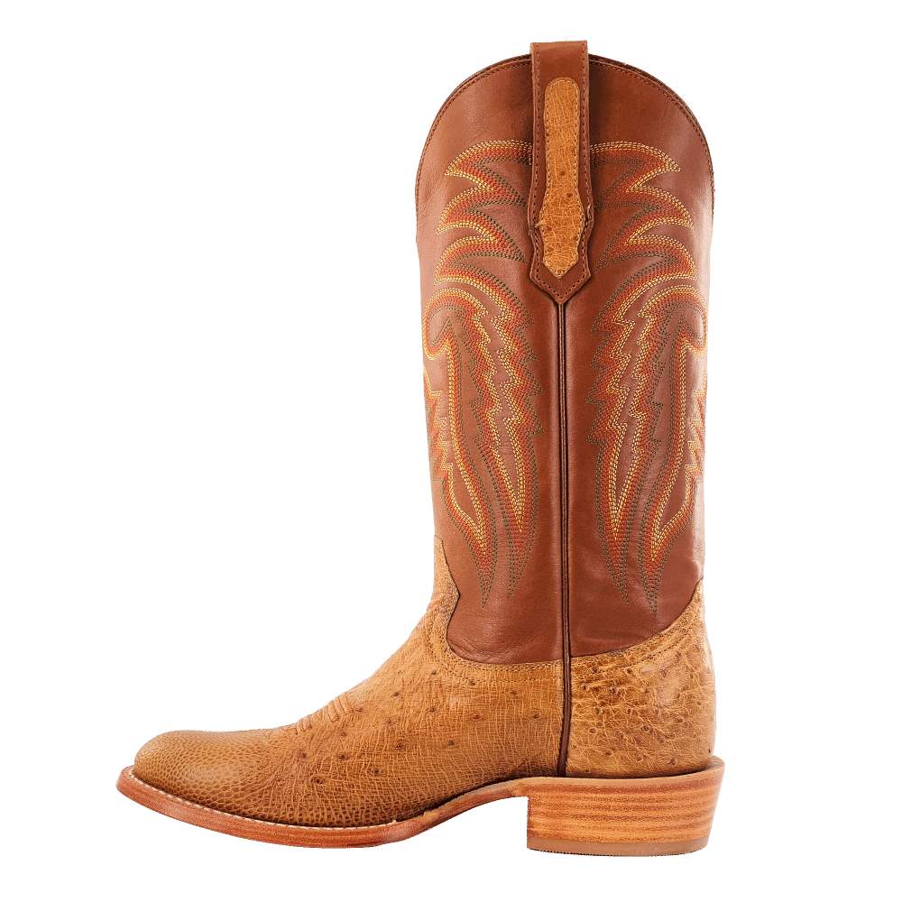 R. Watson Antique Saddle Smooth Ostrich Sunset Tan Boots