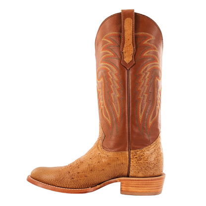 R. Watson Antique Saddle Smooth Ostrich Sunset Tan Boots