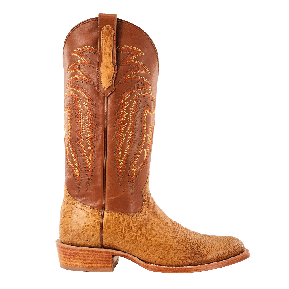 R. Watson Antique Saddle Smooth Ostrich Sunset Tan Boots