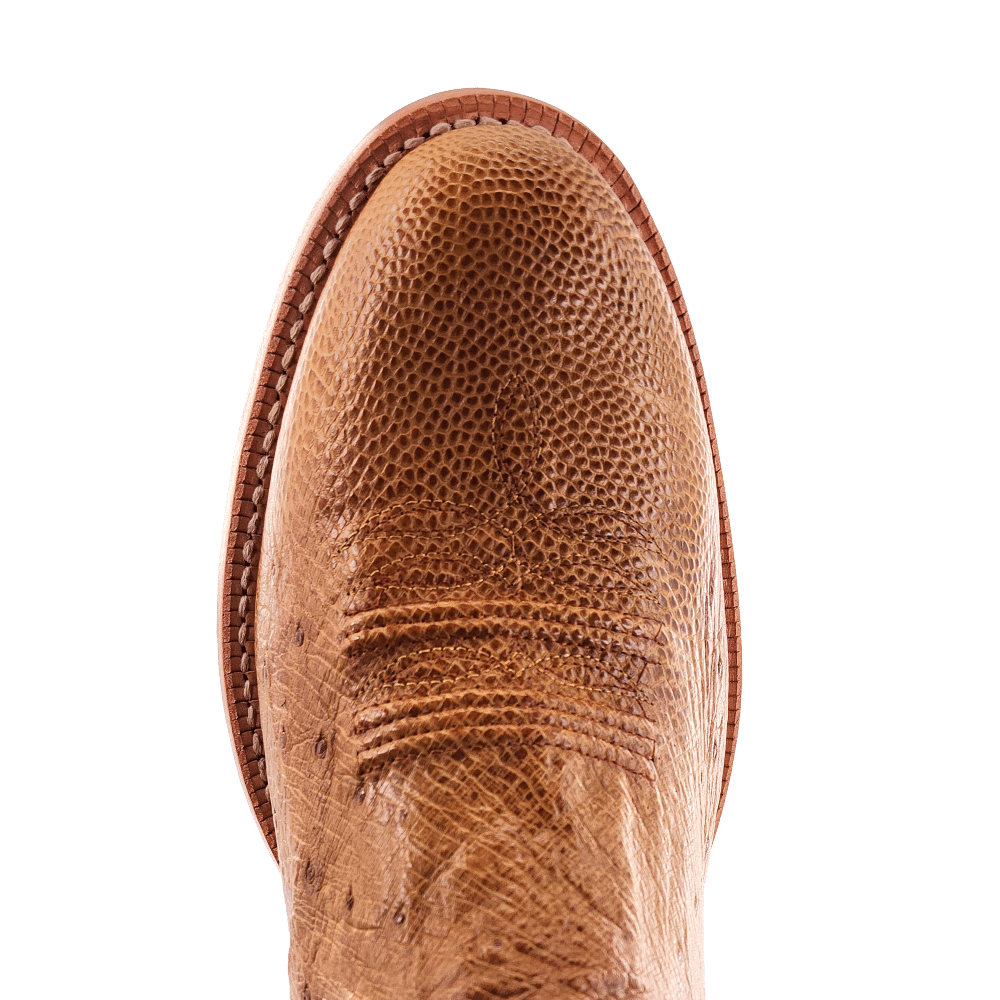 R. Watson Antique Saddle Smooth Ostrich Sunset Tan Boots