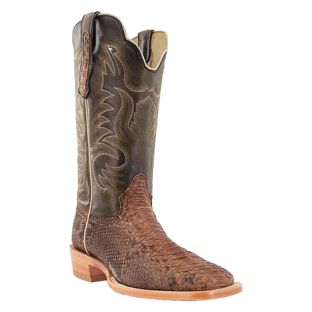 R. Watson Beige Python Boots