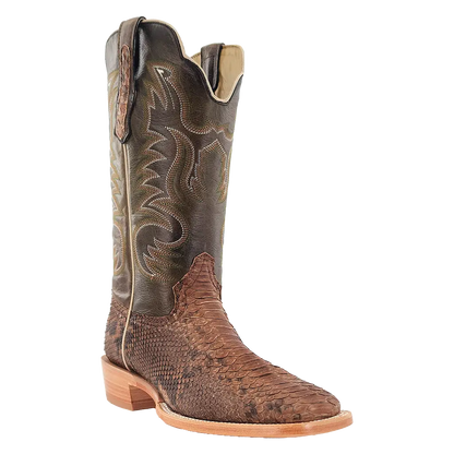 R. Watson Beige Python Boots