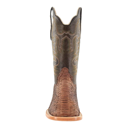 R. Watson Beige Python Boots