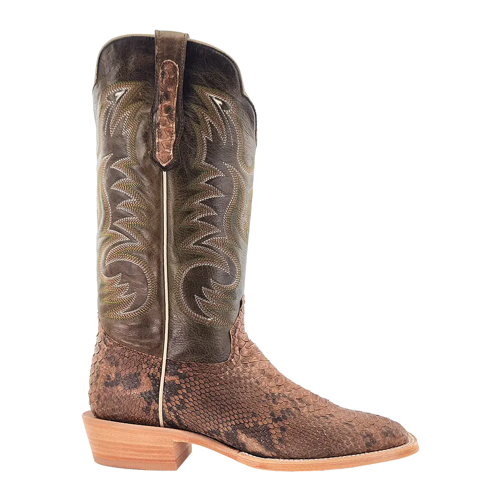 R. Watson Beige Python Boots