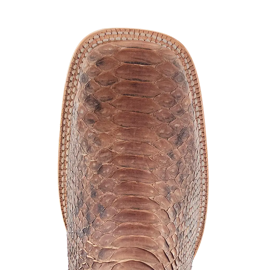 R. Watson Beige Python Boots