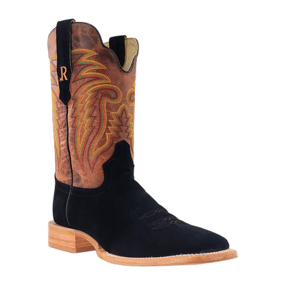 R. Watson Black Roughout Boots
