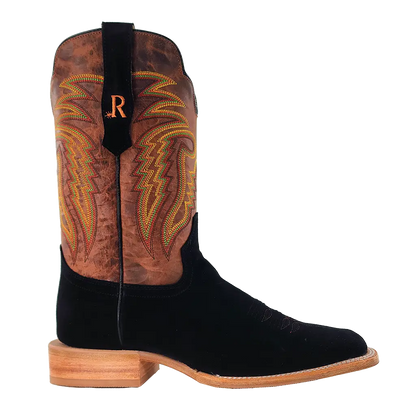 R. Watson Black Roughout Boots