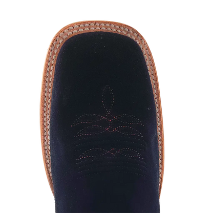 R. Watson Black Roughout Boots