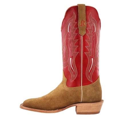 R. Watson Sand Roughout Cherry Red Boots