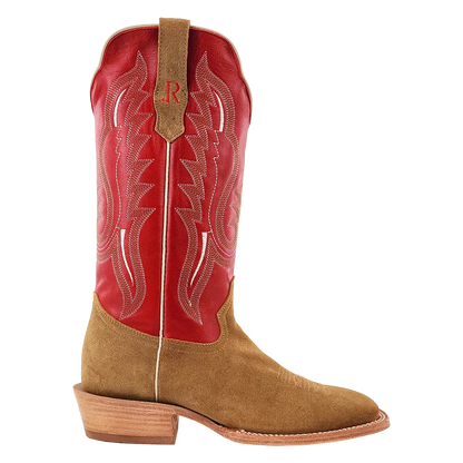 R. Watson Sand Roughout Cherry Red Boots