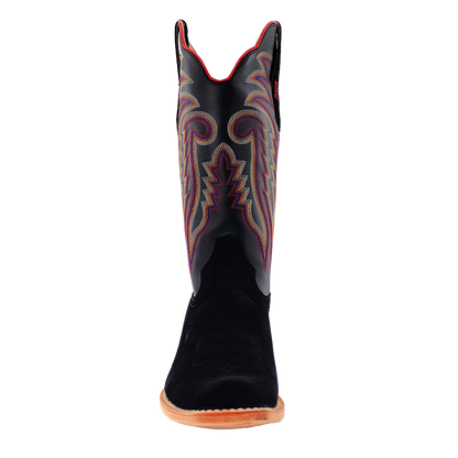 R. Watson Black Roughout Black Sinatra Boots