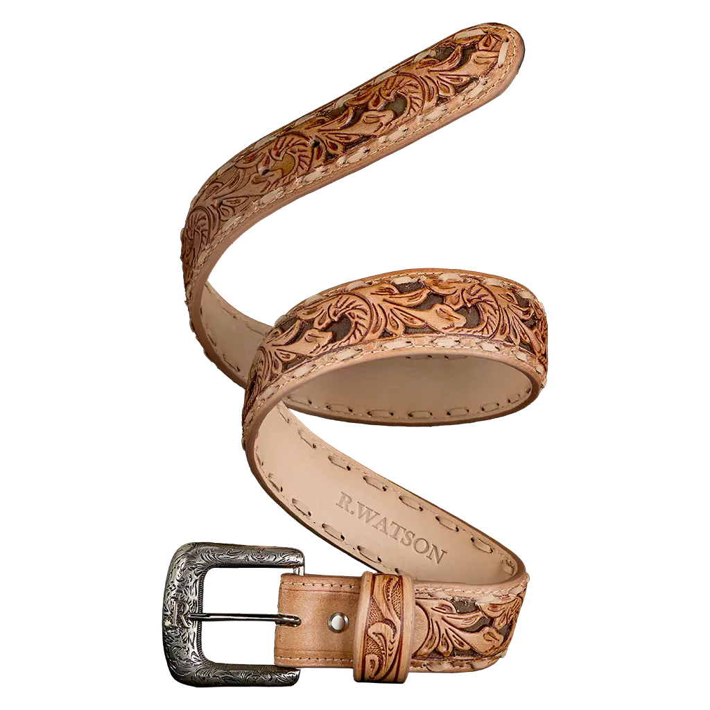 R. Watson Chocolate Roughout Underlay Belt