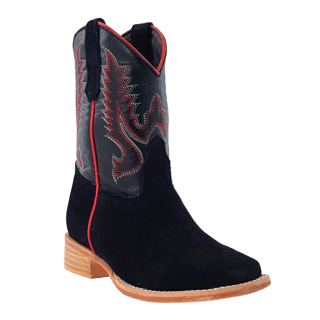 R. Watson Kids Black Rough Out