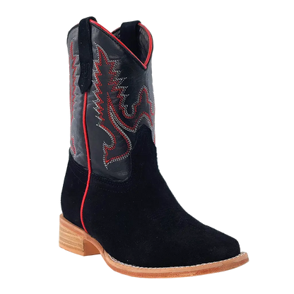 R. Watson Kids Black Rough Out
