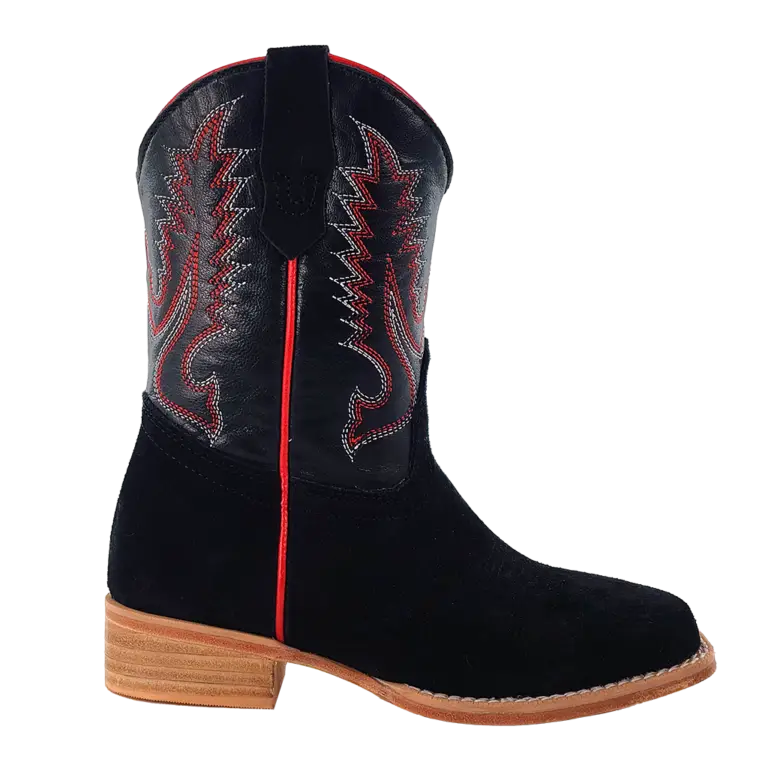 R. Watson Kids Black Rough Out