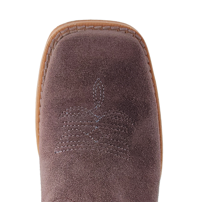 R. Watson Kids Charcoal Rough Out Boots