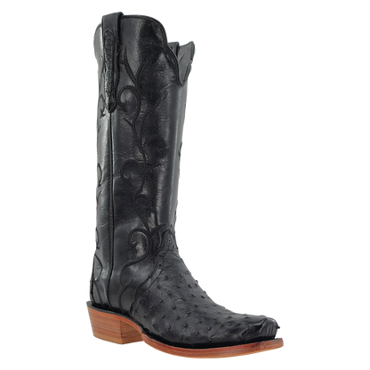 R. Watson Black FQ Ostrich Black Mestizo Boots