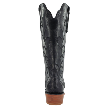 R. Watson Black FQ Ostrich Black Mestizo Boots