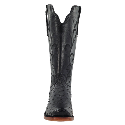 R. Watson Black FQ Ostrich Black Mestizo Boots