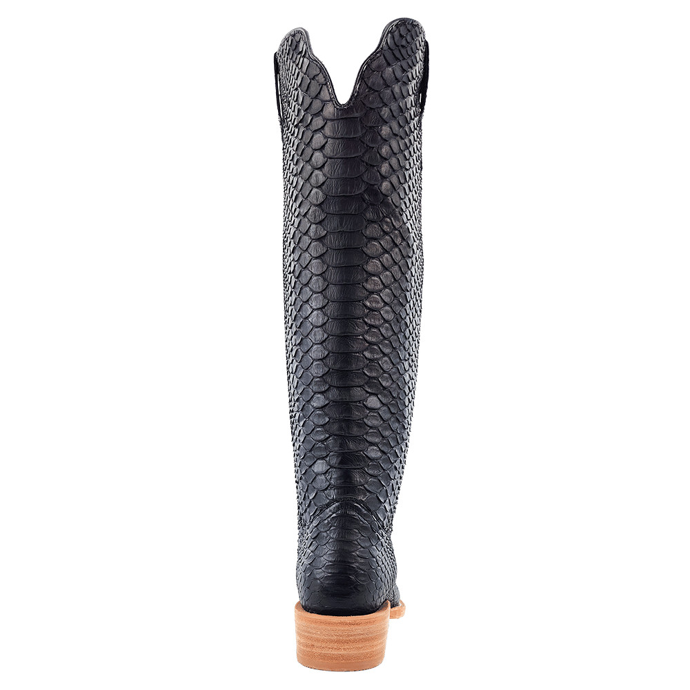 R. Watson Black Python Boots