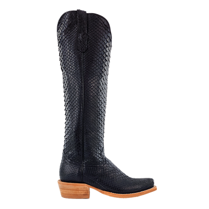R. Watson Black Python Boots
