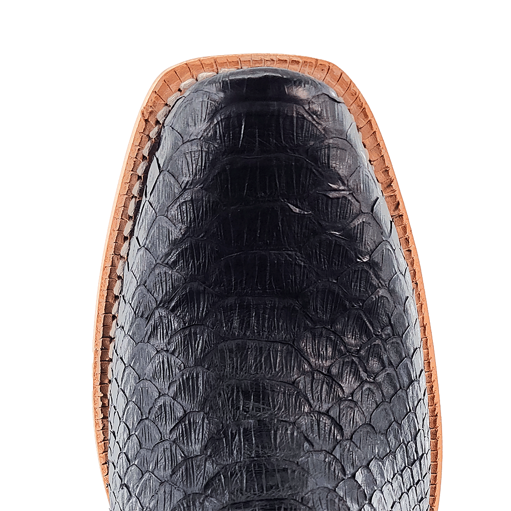 R. Watson Black Python Boots
