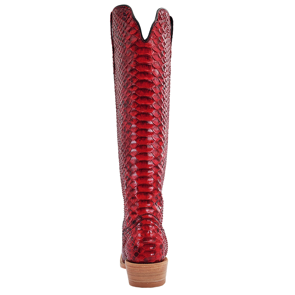 R. Watson Red & Black Python Boots