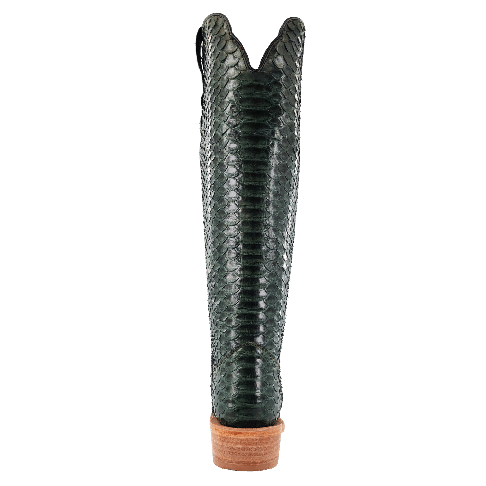 R. Watson Dark Green Python Boots