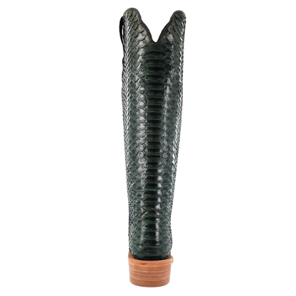 R. Watson Dark Green Python Boots
