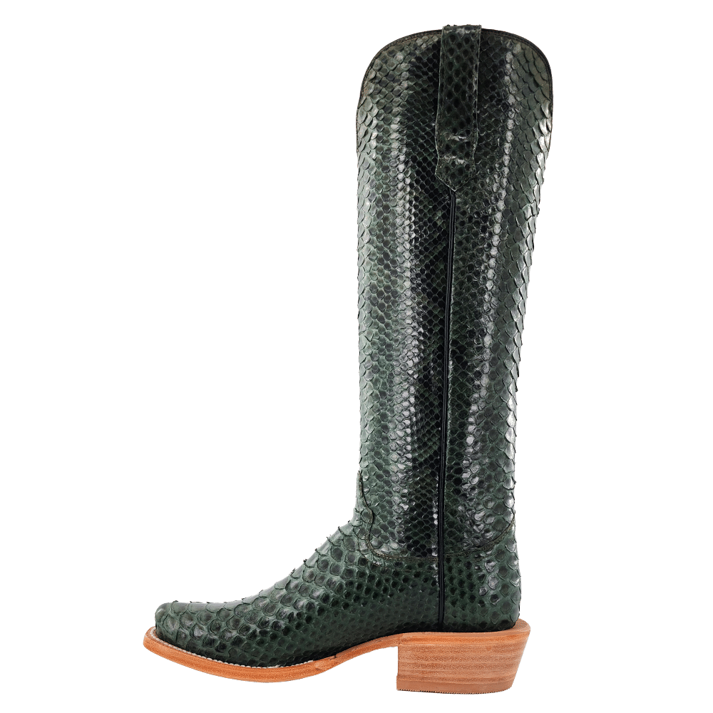 R. Watson Dark Green Python Boots