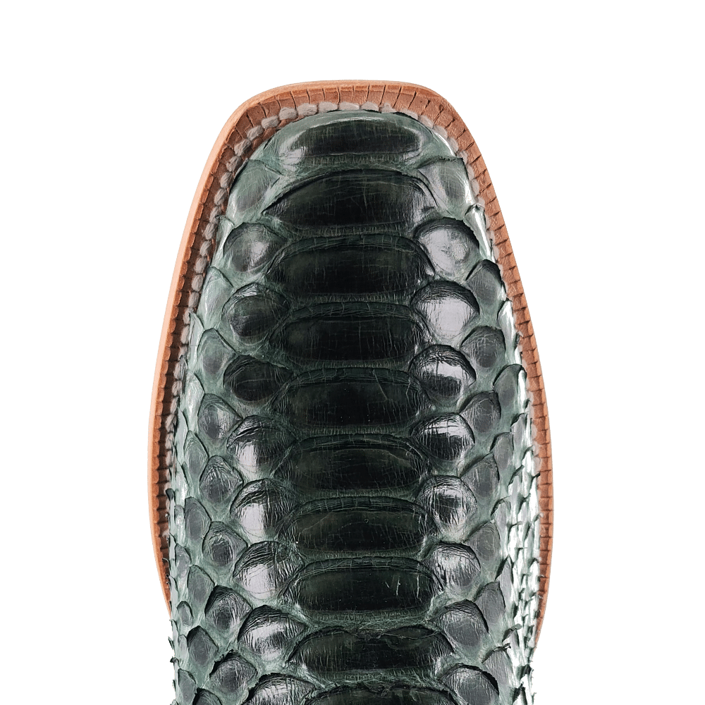 R. Watson Dark Green Python Boots
