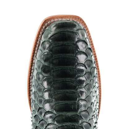 R. Watson Dark Green Python Boots